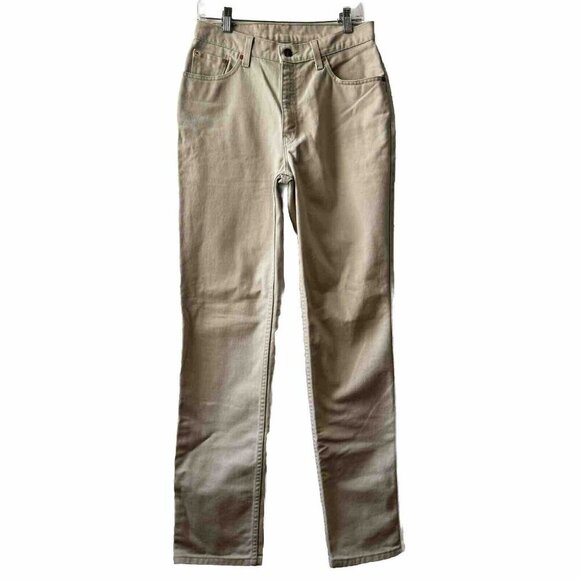 Vintage Levi’s Jeans 512 11 JR L Slim Fit Straight Leg Made In Usa Women’s Beige - Picture 2 of 16